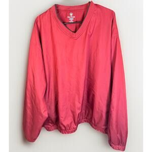 PRO TOUR Windbreaker Mens Cool Play RedPullover V Neck Jacket Size XXL